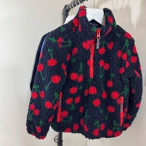 Crewcuts cherry half zip fleece pullover